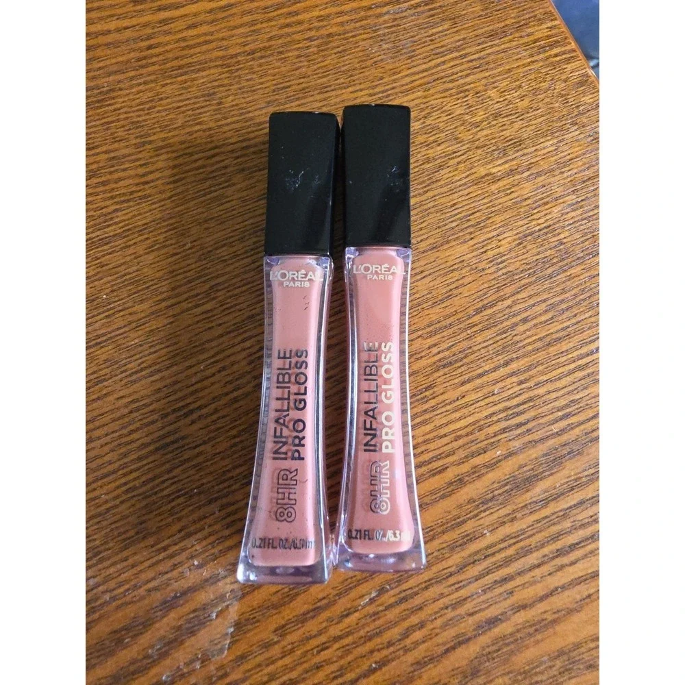 L'Oreal Paris Infallible 815 Blush Gleam Plump‎ Lip Gloss 2pk